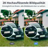 SwitchBot Outdoor Spotlight Cam 2K, Überwachungskamera weiß