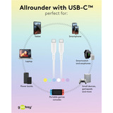 goobay USB 2.0 Silikonkabel türkis, USB-C Stecker > USB-C Stecker türkis, 1,5 Meter, PD 60 Watt
