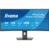iiyama ProLite XCB3494WQSU-B1, LED-Monitor 86.7 cm (34 Zoll), schwarz (matt), WQHD, VA, Curved, AMD-FreeSync-Premium, 120Hz Panel