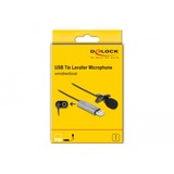 DeLOCK USB Krawatten Mikrofon schwarz, Klinke