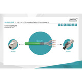 Digitus Professional Cat.8.2 S/FTP Verlegekabel simplex, Dca grün, 500 Meter Trommel
