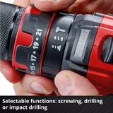 EINHELL Power X-Change Akku-Schlagbohrschrauber TE-CD 18/44 Li-i, 18Volt schwarz/rot, Li-Ion-Akku 2,5Ah