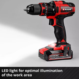 EINHELL Power X-Change Akku-Schlagbohrschrauber TE-CD 18/44 Li-i, 18Volt schwarz/rot, Li-Ion-Akku 2,5Ah