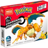 MEGA Pokémon Bauspielzeugset Glurak mit Actionfigur für Kinder, Konstruktionsspielzeug 222 Teile