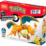 MEGA Pokémon Bauspielzeugset Glurak mit Actionfigur für Kinder, Konstruktionsspielzeug 222 Teile
