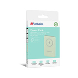 Verbatim Wireless Powerbank Charge 'n' Go 5.000mAh hellgrün, Qi, PD 3.0, Quick Charge 3.0