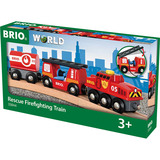 BRIO World Feuerwehr-Löschzug, Spielfahrzeug rot/schwarz
