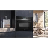 Siemens CM776GKB1 IQ700, Backofen schwarz/edelstahl, mit Mikrowellenfunktion, 60 cm, Home Connect