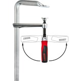 BESSEY Original Ganzstahl-Schraubzwinge GZ40-12-2K silber/rot, 400 / 120