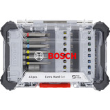 Bosch Schrauberbit-Set Extra Hard, 43-teilig, Bit-Satz grau/schwarz