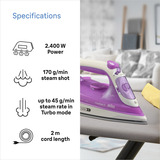 Braun FreeStyle 3 FI 3124 PU, Dampfbügeleisen violett/weiß