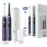Braun Oral-B iO Series 8 Duo, Elektrische Zahnbürste violett/schwarz, Violet Ametrine/Black Onyx, inkl. 2. Handstück