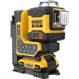 DEWALT Akku-Multilinienlaser 3x360° DCLE34035D1, 18Volt, mit Fernbedienung, Kreuzlinienlaser schwarz/gelb, mit grünen Laserlinien, XR Li-Ionen-Akku 2,0Ah, T-STAK Box
