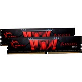 G.Skill DIMM 32 GB DDR4-2666 Kit, Arbeitsspeicher schwarz/rot, F4-2666C19D-32GIS, Aegis DDR4, XMP