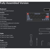 Keychron Q4, Gaming-Tastatur schwarz/blaugrau, DE-Layout, Gateron G Pro Brown, Hot-Swap, Aluminiumrahmen, RGB