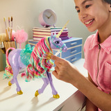 Spin Master Unicorn Academy - Einhorn Wildstar, Spielfigur 28 cm groß, mit echter Mähne und Schweif, abnehmbarem Zaumzeug, Sattel und Bürste