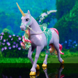 Spin Master Unicorn Academy - Einhorn Wildstar, Spielfigur 28 cm groß, mit echter Mähne und Schweif, abnehmbarem Zaumzeug, Sattel und Bürste