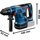 Bosch Akku-Bohrhammer GBH 18V-34 CF Professional blau/schwarz, 2x Akku ProCORE18V 8,0Ah, Bluetooth Modul, Koffer