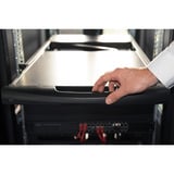 Digitus Modulare HD LCD KVM Konsole mit 17" TFT 8 Port Cat 5, KVM-Switch schwarz, US-Tastaturlayout, 8 Port Cat 5 KVM-Switch, Touchpad