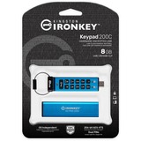 Kingston IronKey Keypad 200 8 GB, USB-Stick USB-C 3.2 Gen 1