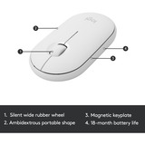 Logitech MK470 Slim Combo, Desktop-Set weiß, DE-Layout, Scherenmechanik