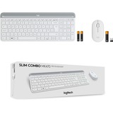 Logitech MK470 Slim Combo, Desktop-Set weiß, DE-Layout, Scissor-Switch