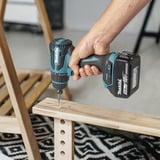 Makita Akku-Bohrschrauber mit Wechselkopfsystem DDF491ZJ01, 18Volt blau/schwarz, ohne Akku und Ladegerät, mit vier verschiedenen Aufsätzen