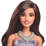 Mattel Barbie Fashionista Puppe im Paillettenkleid mit Satinrock 