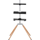 ONE FOR ALL Universal-TV-Ständer Quadpod, Halterung silber/schwarz