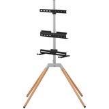 ONE FOR ALL Universal-TV-Ständer Quadpod, Halterung silber/schwarz