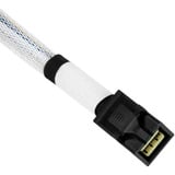 SilverStone Adapterkabel SST-CPS05-RE, mini-SAS SFF 8643 > 4x SATA hellblau, 60cm
