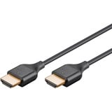 goobay Slim High-Speed-HDMI-Kabel mit Ethernet, 4K @ 60Hz schwarz, 5 Meter