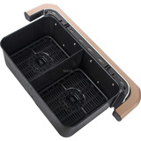 Cosori Heißluftfritteuse Dual Blaze Twinfry CAF-TF101S-WEUR  weiß, 2.800 Watt, Korb 10 Liter / 2x 5 Liter