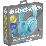 SteelSeries Arctis Nova 3P Wireless Aqua, Gaming-Headset hellblau, Für Playstation, Bluetooth, WiFi, Mobile App Control