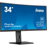 iiyama ProLite XCB3494WQSN-B5, LED-Monitor 86 cm (34 Zoll), schwarz (matt), UWQHD, VA, USB-C, 120Hz Panel