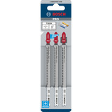 Bosch PRO Plastics PVC and PMMA clean Stichsägeblatt T 302 H, 132mm 3 Stück