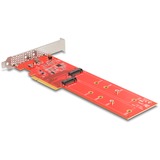 DeLOCK PCI Express x8 Karte auf 2 x intern NVMe M.2 Key M 110 mm, Schnittstellenkarte 