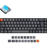 Keychron K7, Gaming-Tastatur schwarz/grau, DE-Layout, Gateron Low Profile Blue, Aluminiumrahmen