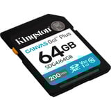 Kingston Canvas Go! Plus 64GB SDXC, Speicherkarte schwarz, UHS-I U3, Class 10, V30