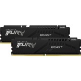 Kingston FURY DIMM 32 GB DDR5-4800 Kit, Arbeitsspeicher schwarz, KF548C38BBK2-32, FURY Beast