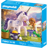 PLAYMOBIL 71843 Magic Unicorns: Sammeleinhorn Glückslavendel mit Fee, Konstruktionsspielzeug 