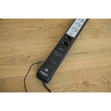 Brennenstuhl Premium-Line Comfort Switch Plus Steckdosenleiste 6-fach, 2x permanent schwarz/hellgrau, 3 Meter Kabel, mit Hand-/Fußschalter