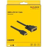 DeLOCK Adapterkabel HDMI > DVI 24+1 bidirektional schwarz, 1,5 Meter