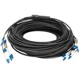 Digitus Glasfaser Universal Breakout Kabel, Duplex, LC/UPC Stecker, Singlemode OS2 schwarz, 150 Meter, vorkonfektioniert
