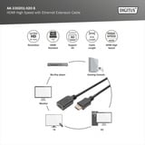 Digitus HDMI High Speed mit Ethernet Verlängerungskabel schwarz, 2 Meter