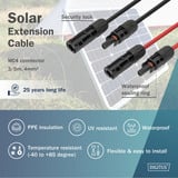 Digitus Solarkabel Verlängerung Ø 4mm² PV 1.500Volt 2x 5 Meter - 1x rot, 1x schwarz, MC4-Stecker / -Buchse