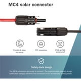 Digitus Solarkabel Verlängerung Ø 4mm² PV 1.500Volt 2x 5 Meter - 1x rot, 1x schwarz, MC4-Stecker / -Buchse