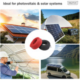Digitus Solarkabel Verlängerung Ø 4mm² PV 1.500Volt 2x 5 Meter - 1x rot, 1x schwarz, MC4-Stecker / -Buchse