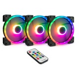 Inter-Tech Argus RGB-Fan Set RS-14 140x140x25, Gehäuselüfter schwarz, 3er Set, inkl. Controller