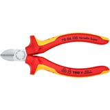 KNIPEX Seitenschneider VDE isoliert 70 06 125, Schneid-Zange rot/gelb, Länge 125mm